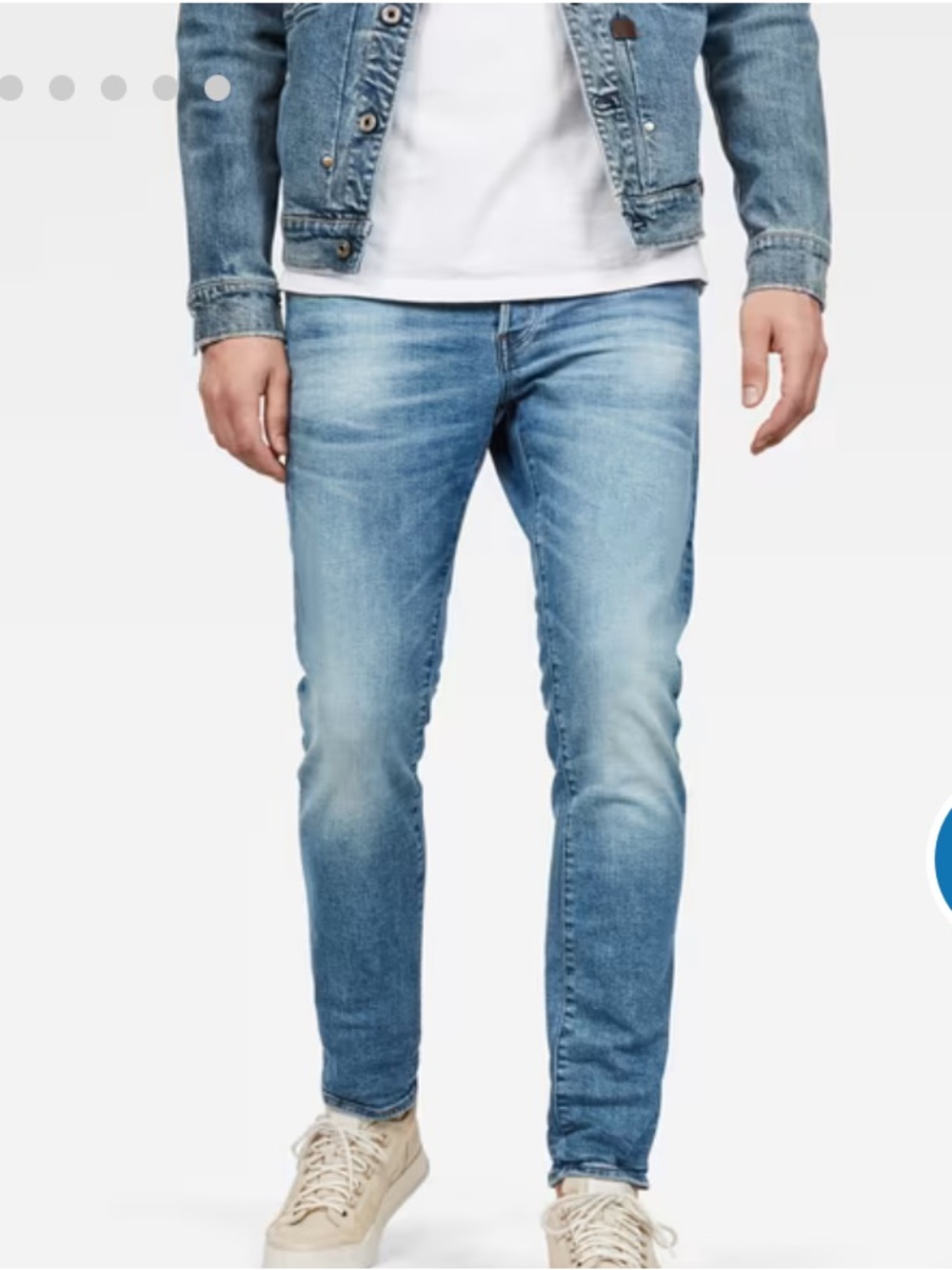 G-Star Raw Men’s 3301 Slim Button Fly Blue Jeans Size 32